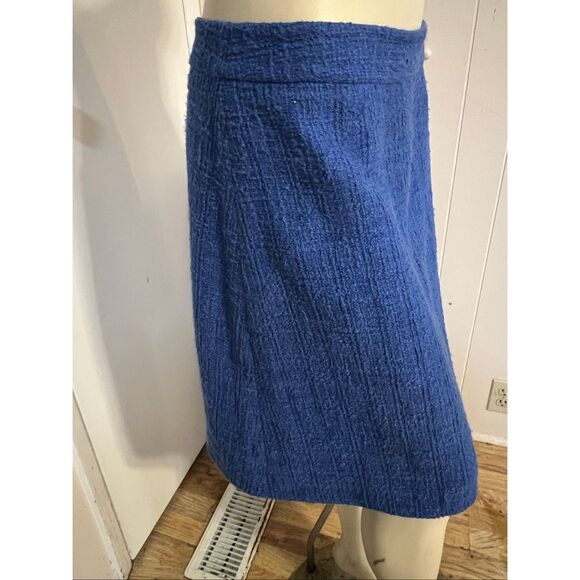 Kate Spade Skirt the Rules Blue Tweed Knee Length Skirt 6 - Picture 2 of 5